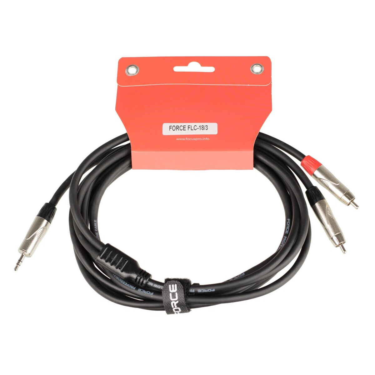 Кабель 3.5 Jack (M) - 2x RCA (M), 3м, FORCE FLC-18 — изображение 2