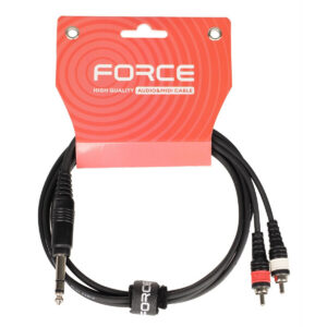 Кабель 6.3 Jack (M) - 2x RCA (M), 1.5м, FORCE FLC-27