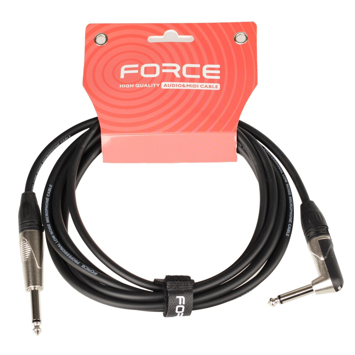 Кабель инструментальный 6.3 Jack (M) - 6.3 Jack (M), 3м, FORCE FGC-09/3L Black