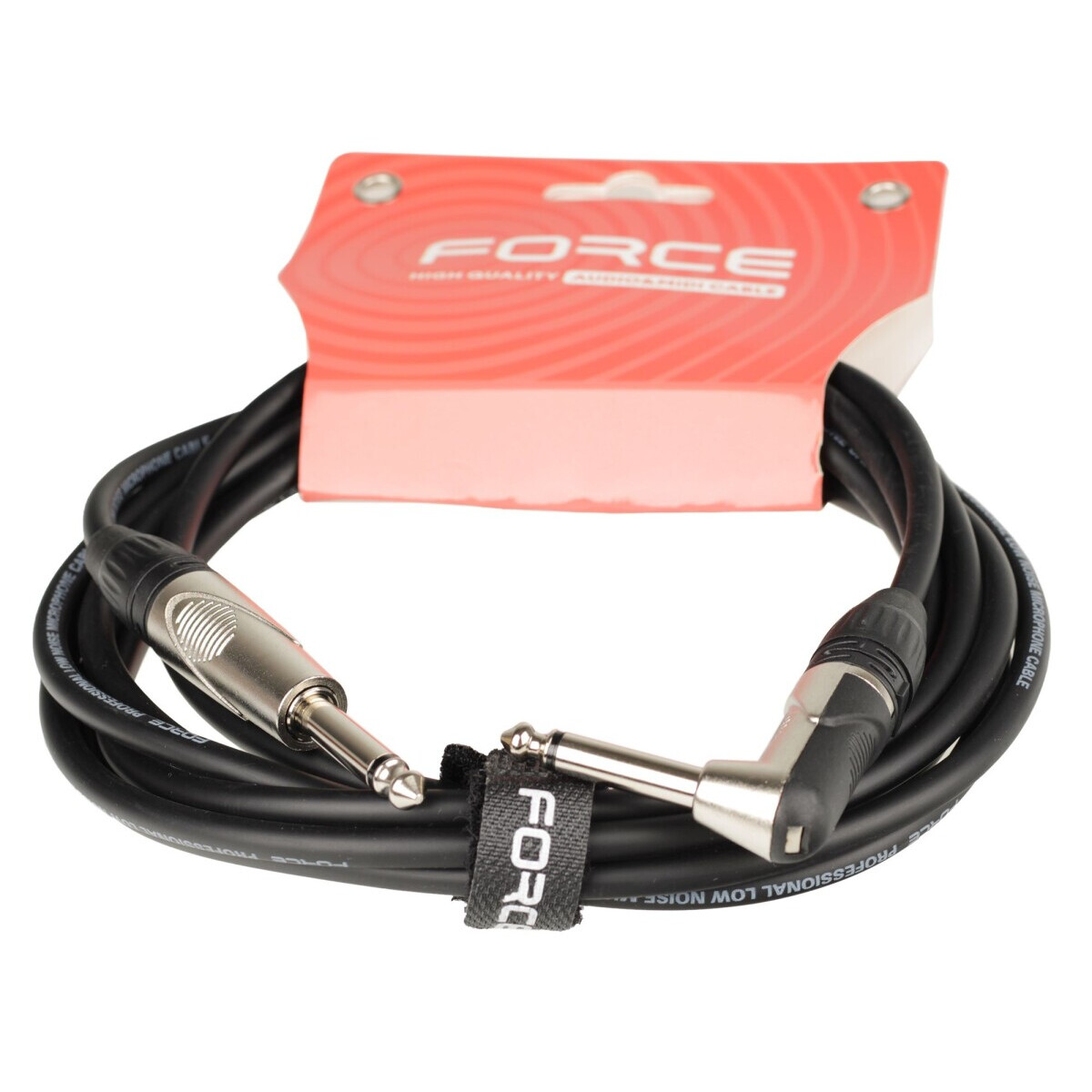 Кабель инструментальный 6.3 Jack (M) - 6.3 Jack (M), 3м, FORCE FGC-09/3L Black — изображение 3
