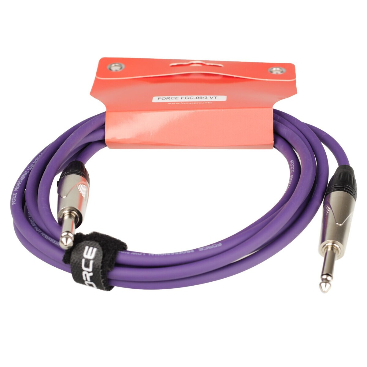 Кабель инструментальный 6.3 Jack (M) - 6.3 Jack (M), 3м, FORCE FGC-09 Violet — изображение 3