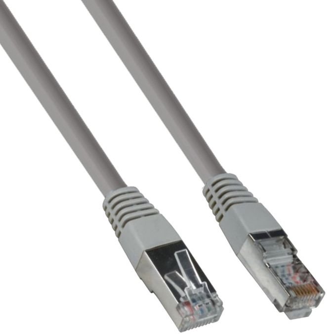 Кабель патч-корд F/UTP 5e кат. 0.5м Exegate FTP-RJ45-RJ45-C5e-CU-0,5M-GY
