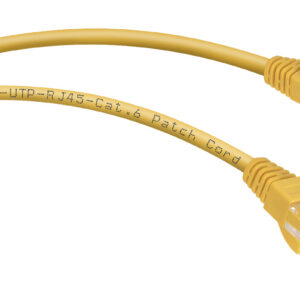 Кабель патч-корд U/UTP 6 кат. 0.3м Cabeus PC-UTP-RJ45-Cat.6-0.3m-YL