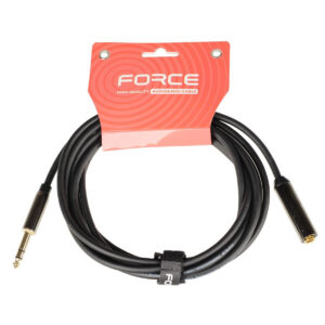 Кабель удлинительный 6.3 Jack (M) - 6.3 Jack (F), 3м, FORCE FLC-04