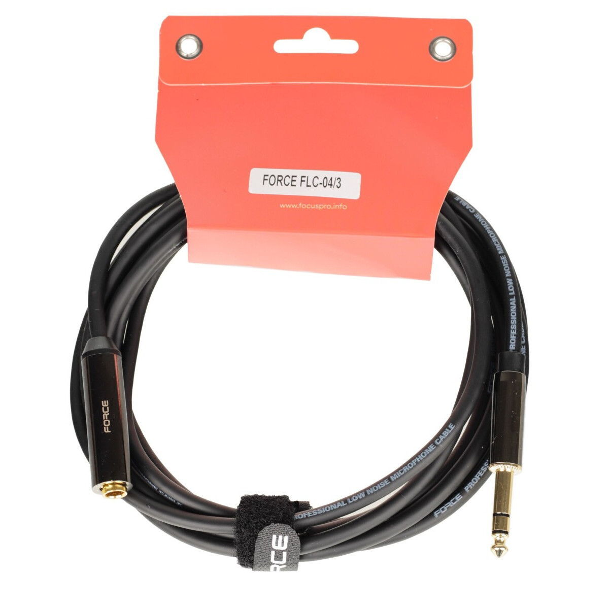 Кабель удлинительный 6.3 Jack (M) - 6.3 Jack (F), 3м, FORCE FLC-04 — изображение 4