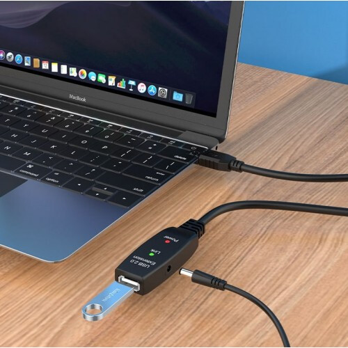 Кабель удлинительный USB A (M) - USB A (F), 15м, KS-IS KS-866-15 — изображение 3