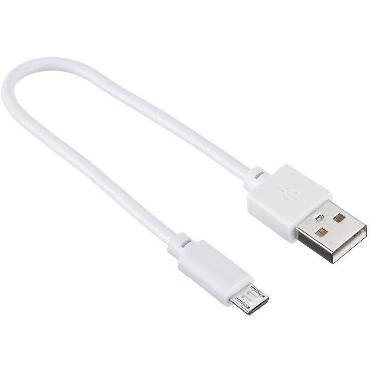 Кабель USB A (M) - microUSB B (M), 0.15м, Digma MICROUSB-0.15M-WH — изображение 2