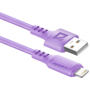 Кабель USB - Lightning, 1м, Defender F207 Violet