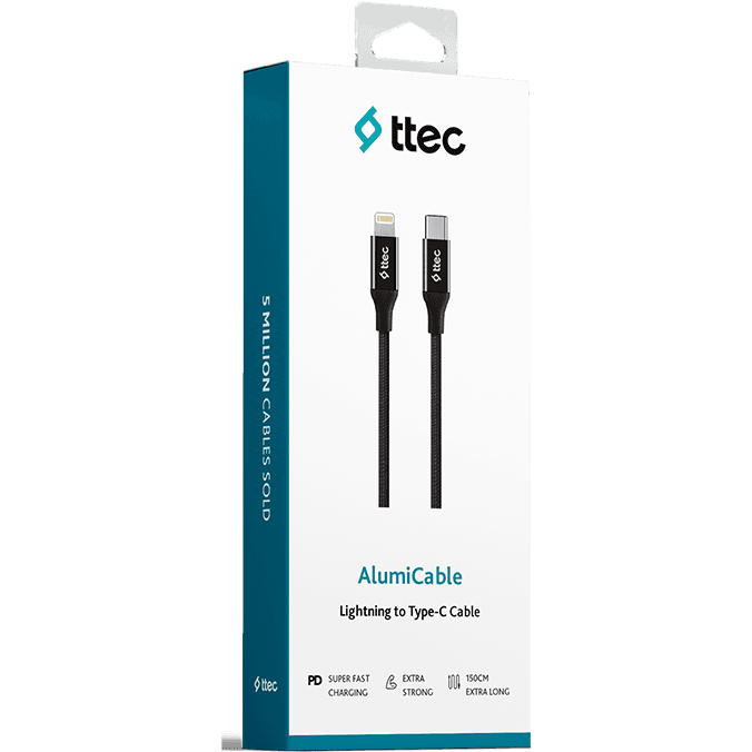 Кабель USB Type-C - Lightning, 1.5м, ttec 2DK41S Black — изображение 2