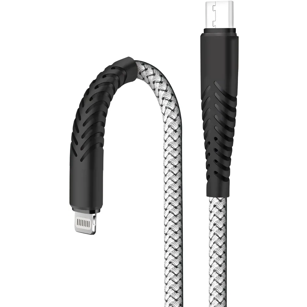 Кабель USB Type-C - Lightning, 1м, BoraSCO 52384 Grey — изображение 2