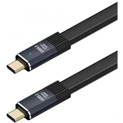 Кабель USB Type-C - USB Type-C, 0.8м, KS-IS KS-564FC-80