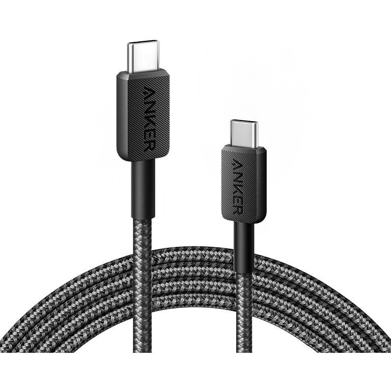 Кабель USB Type-C - USB Type-C, 0.9м, Anker 322 Black