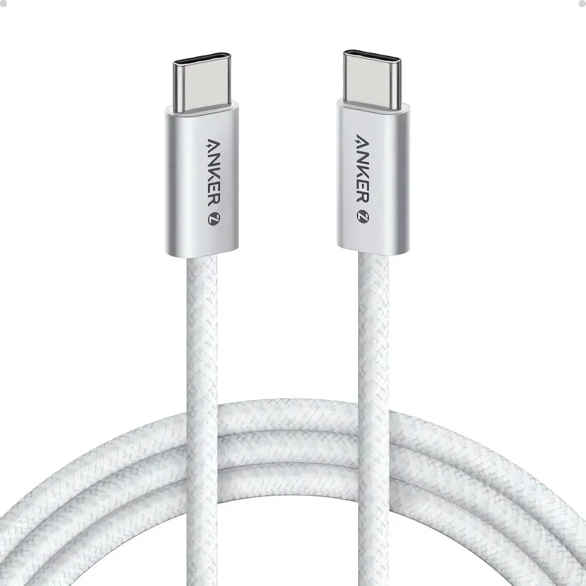 Кабель USB Type-C - USB Type-C, 0.9м, Anker Zolo White