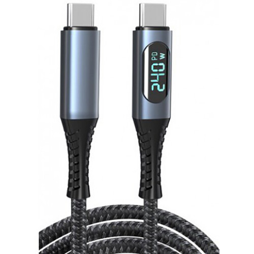 Кабель USB Type-C - USB Type-C, 1.2м, KS-IS KS-715B-1.2
