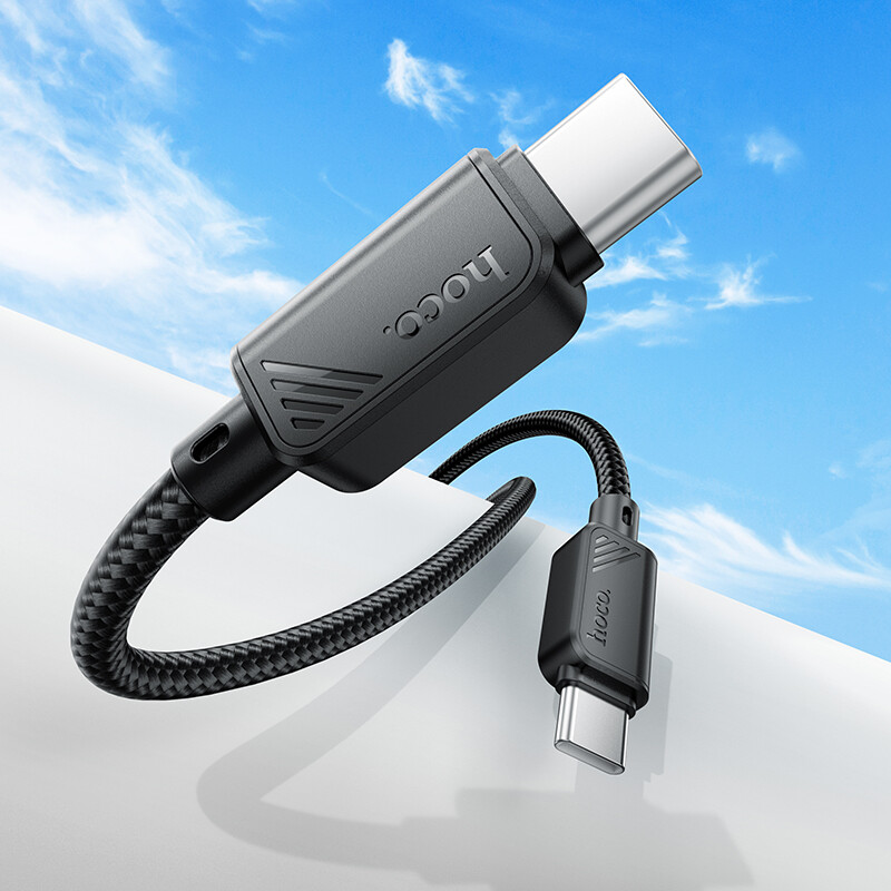 Кабель USB Type-C - USB Type-C, 1м, HOCO X113 Black — изображение 3