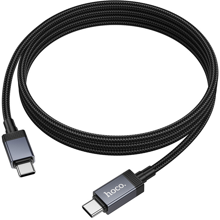Кабель USB Type-C - USB Type-C, 1м, HOCO X118 Black — изображение 6