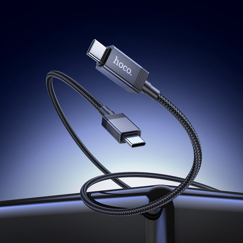 Кабель USB Type-C - USB Type-C, 1м, HOCO X118 Black — изображение 7