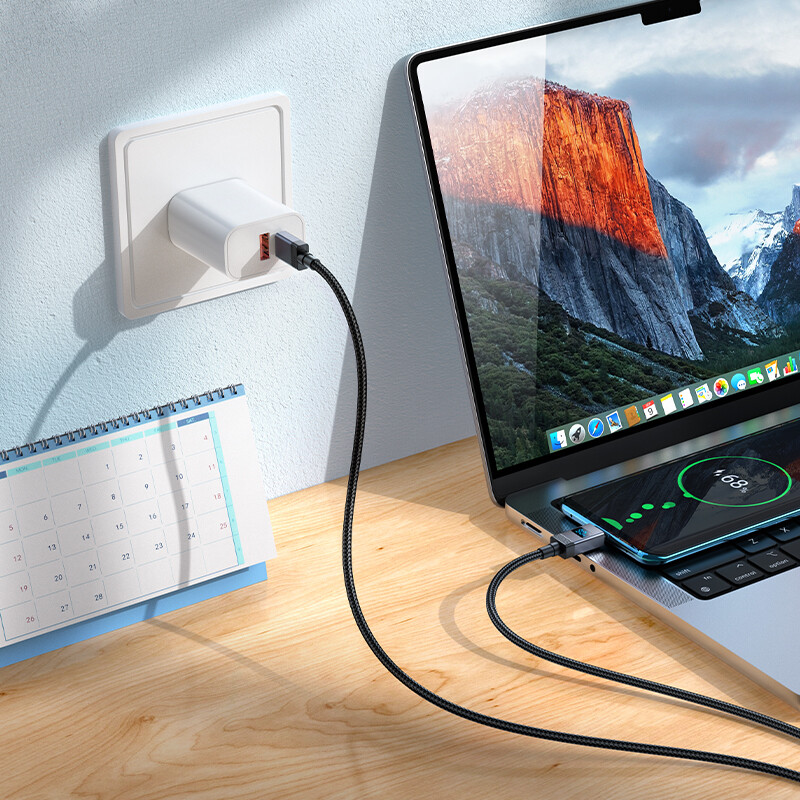 Кабель USB Type-C - USB Type-C, 1м, HOCO X118 Black — изображение 8
