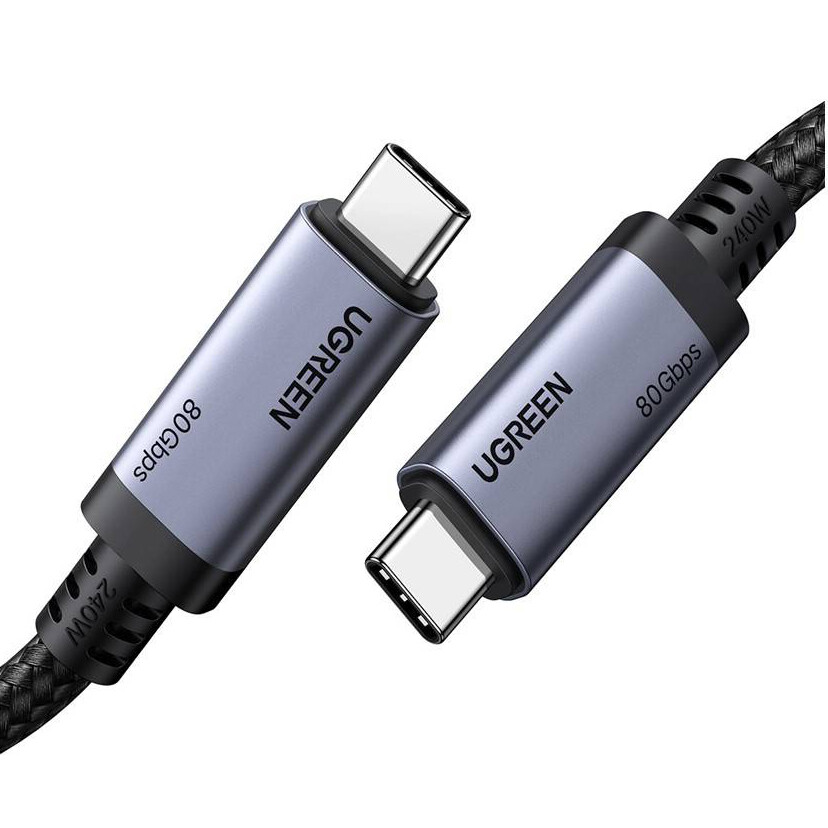 Кабель USB Type-C - USB Type-C, 1м, UGREEN L706 Grey