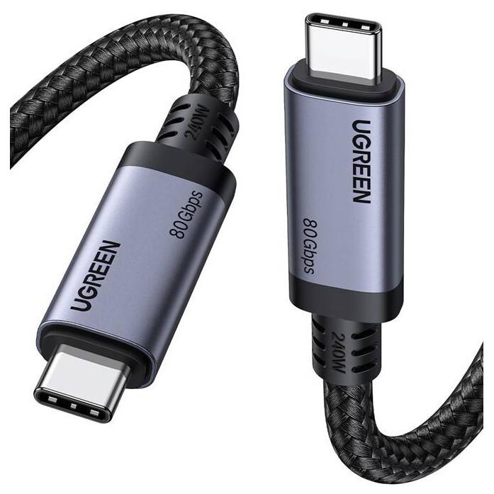 Кабель USB Type-C - USB Type-C, 1м, UGREEN L706 Grey — изображение 3