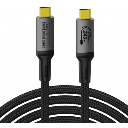 Кабель USB Type-C - USB Type-C, 2м, KS-IS KS-563