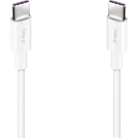 Кабель USB Type-C - USB Type-C, 3м, ttec 2DK48 White