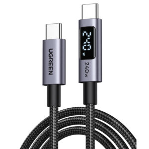 Кабель USB Type-C - USB Type-C, 3м, UGREEN L530 Space Gray