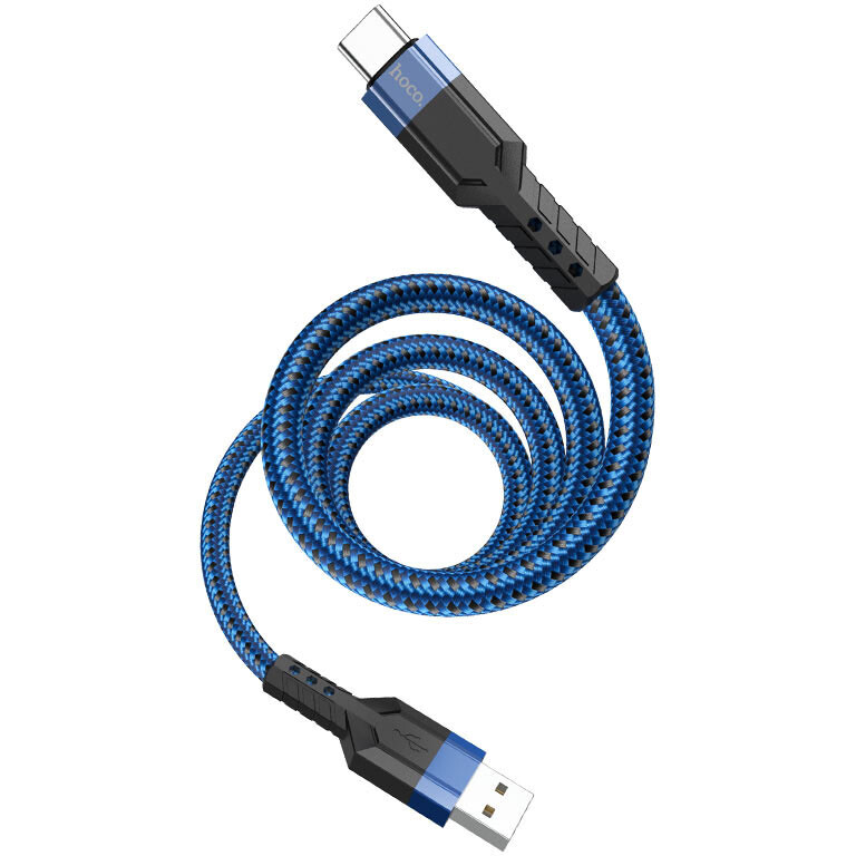 Кабель USB - USB Type-C, 1.2м, HOCO U110 Blue — изображение 3