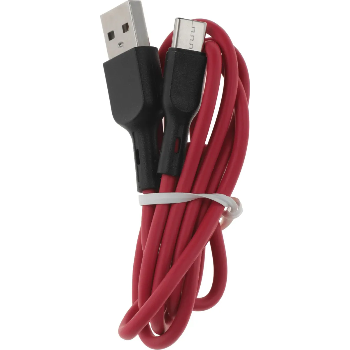 Кабель USB - USB Type-C, 1м, BoraSCO 38516 Red — изображение 4