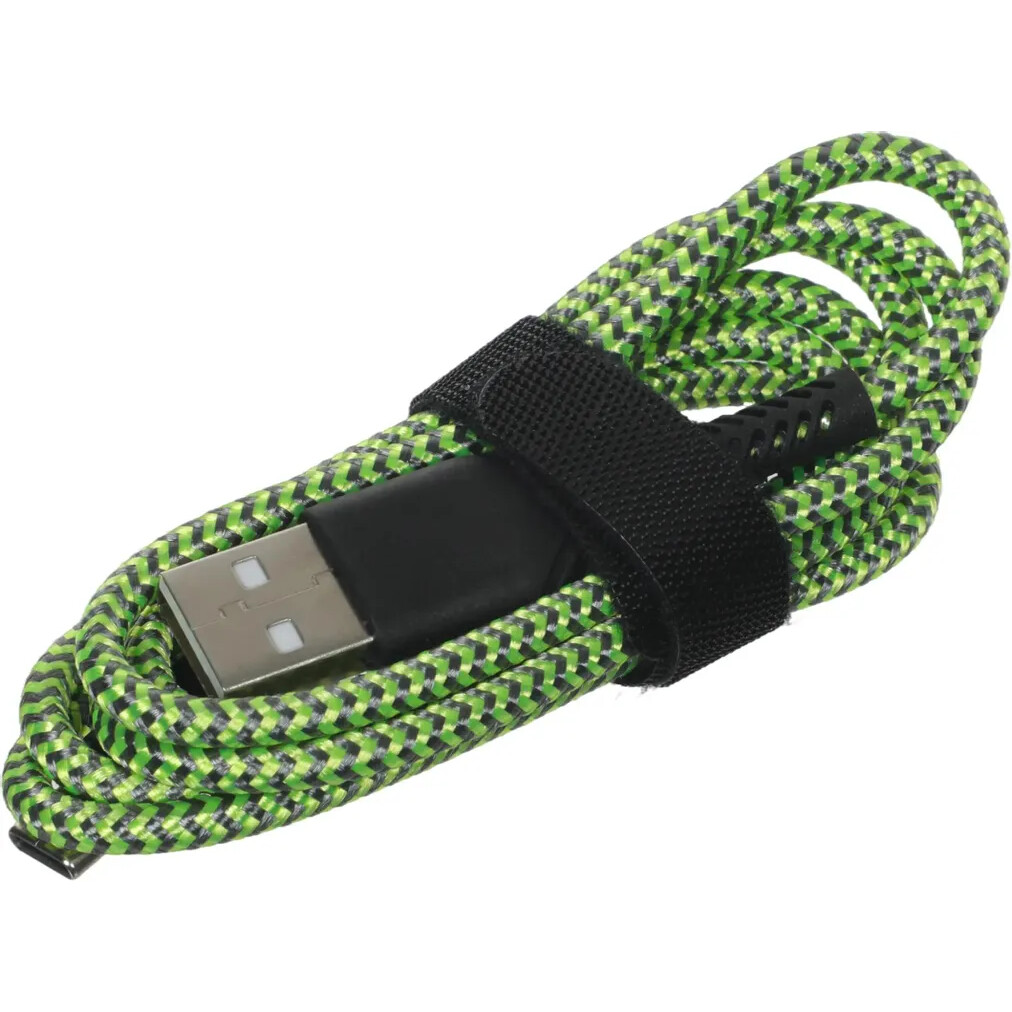 Кабель USB - USB Type-C, 1м, BoraSCO 52587 Green — изображение 3