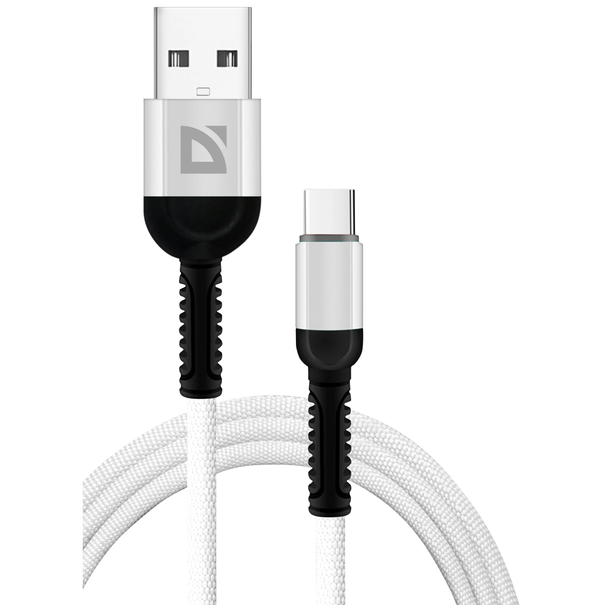 Кабель USB - USB Type-C, 1м, Defender F167 White — изображение 2