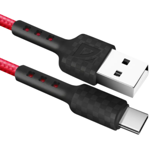 Кабель USB - USB Type-C, 1м, Defender F181 Red