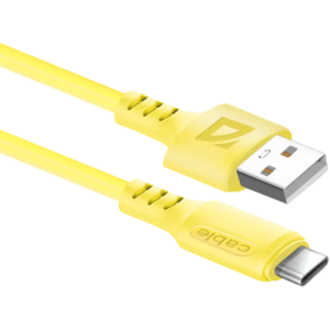 Кабель USB - USB Type-C, 1м, Defender F207 Yellow