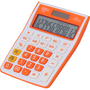 Калькулятор Deli E1238 Orange