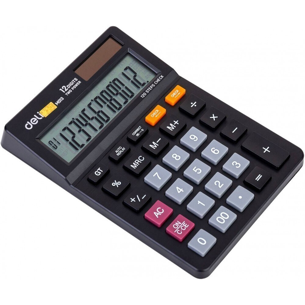 Калькулятор Deli EM01320 Black — изображение 2