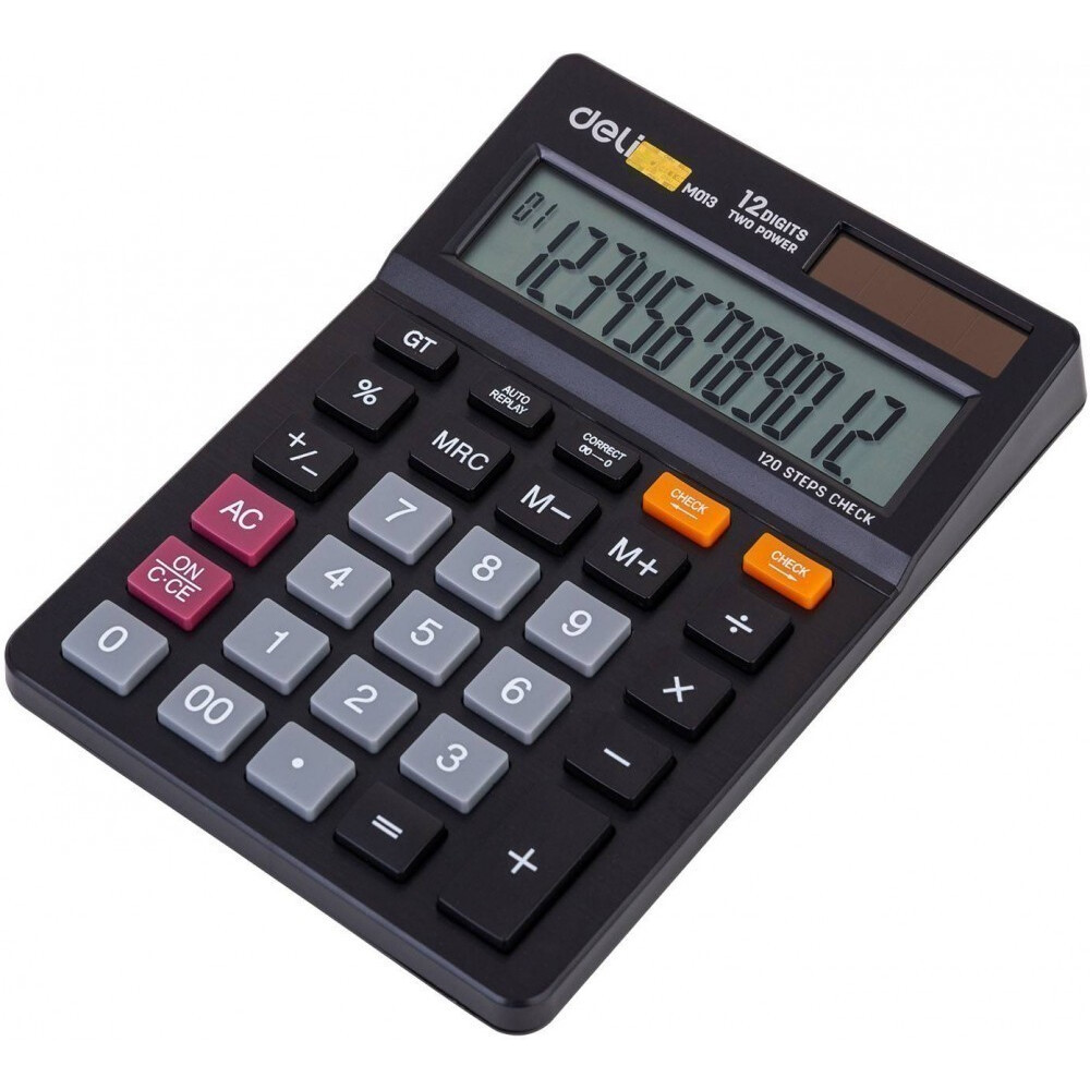 Калькулятор Deli EM01320 Black — изображение 3