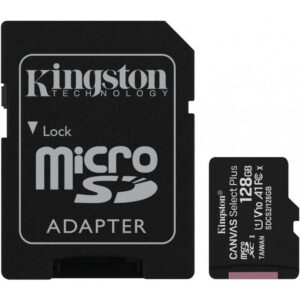 Карта памяти 128GB MicroSD Kingston Canvas Select Plus + SD адаптер (SDCS2/128GB)