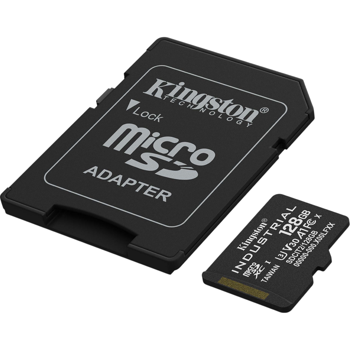 Карта памяти 128GB MicroSD Kingston Industrial + SD адаптер (SDCIT2/128GB) — изображение 2