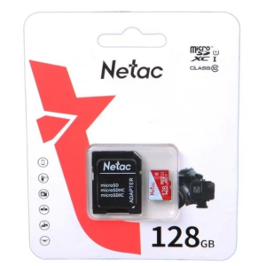 Карта памяти 128GB MicroSD Netac P500 ECO + SD адаптер (NT02P500ECO-128G-R)