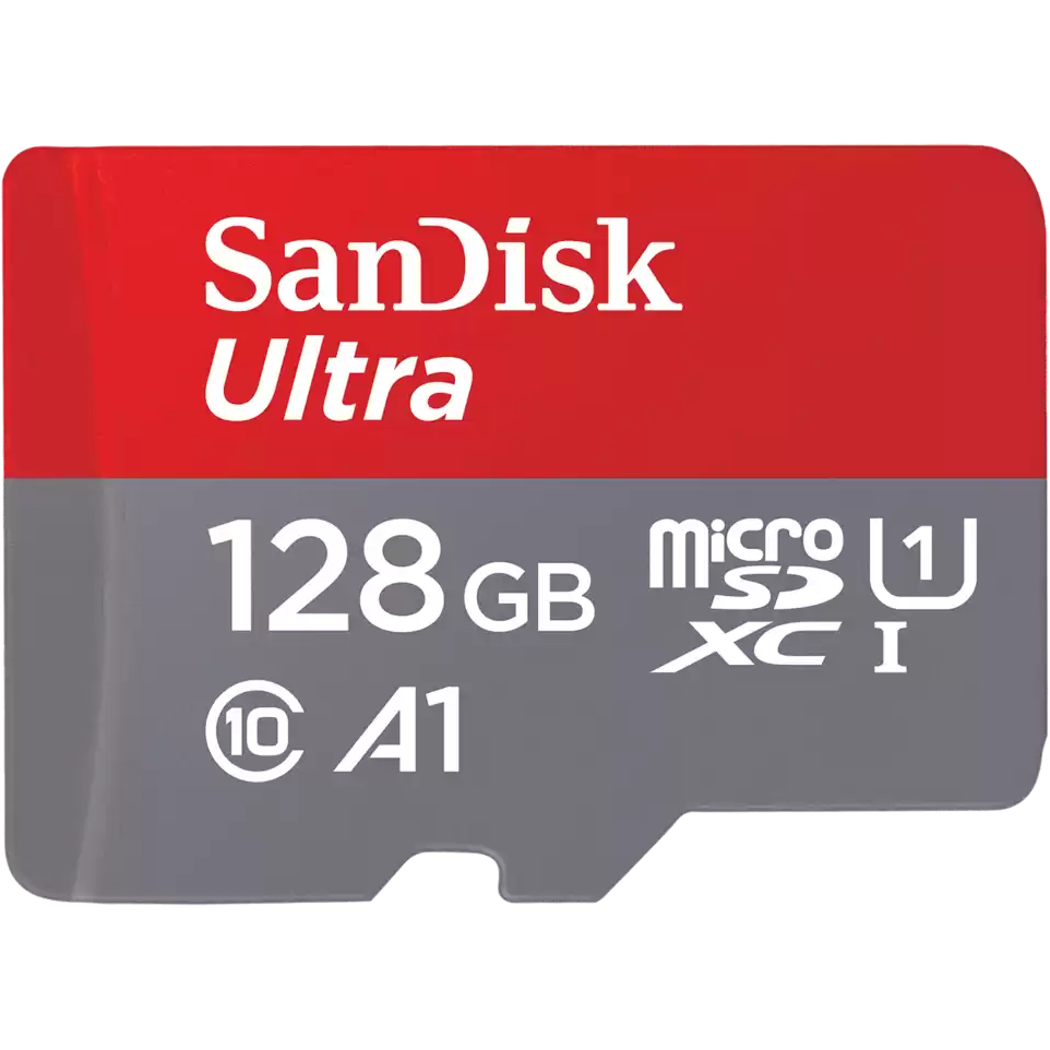 Карта памяти 128GB MicroSD SanDisk Ultra + SD адаптер (SDSQUAB-128G-GN6MA) — изображение 2