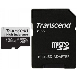 Карта памяти 128GB MicroSD Transcend 350V + SD адаптер (TS128GUSD350V)