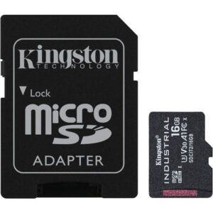 Карта памяти 16GB MicroSD Kingston Industrial + SD адаптер (SDCIT2/16GB)