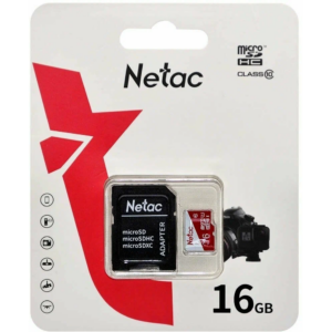 Карта памяти 16GB MicroSD Netac P500 ECO + SD адаптер (NT02P500ECO-016G-R)