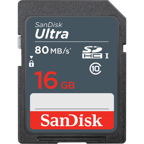 Карта памяти 16GB SD SanDisk Ultra (SDSDUNS-016G-GN3IN)