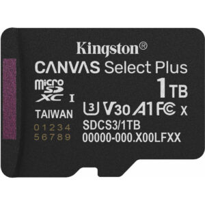 Карта памяти 1TB MicroSD Kingston Canvas Select Plus (SDCS3/1TBSP)