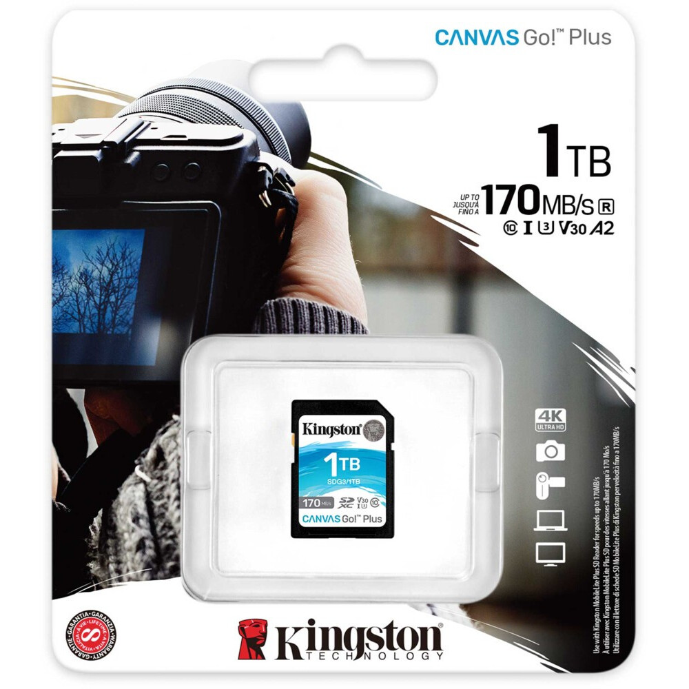 Карта памяти 1TB SD Kingston Canvas Go! Plus (SDG3/1TB) — изображение 3