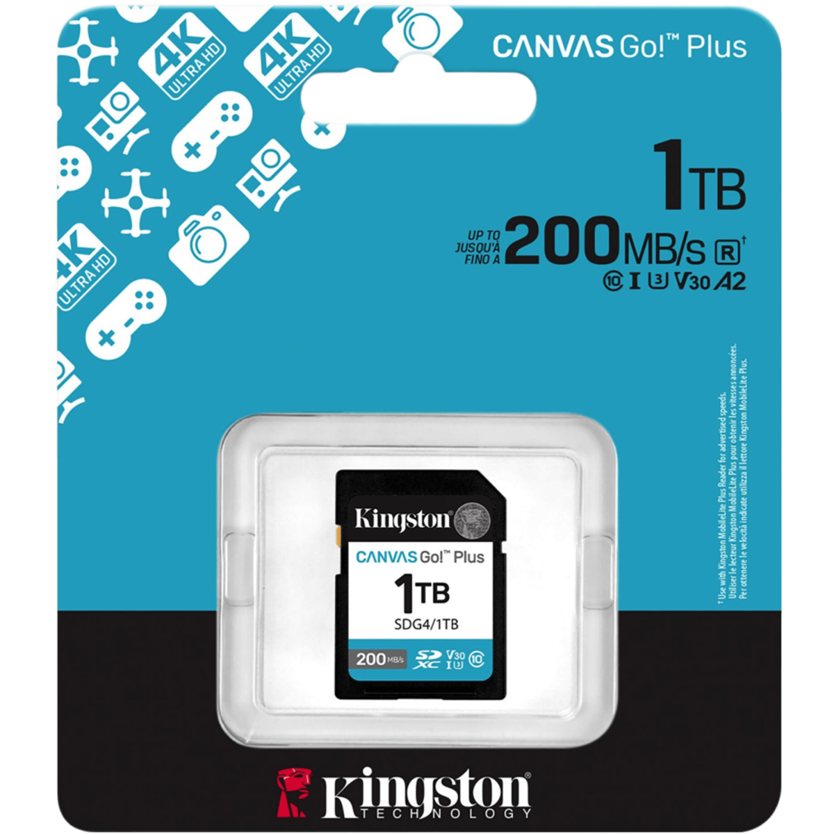 Карта памяти 1TB SD Kingston Canvas Go! Plus (SDG4/1TB) — изображение 3