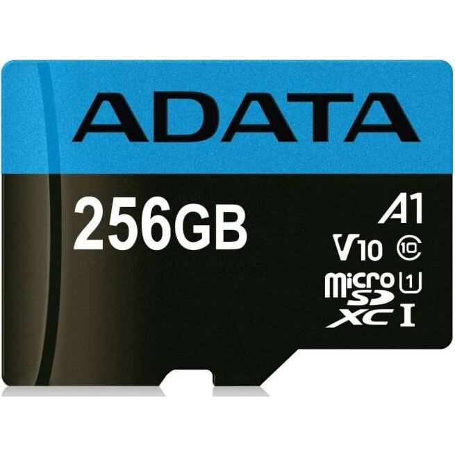 Карта памяти 256GB MicroSD ADATA Premier + SD адаптер (AUSDX256GUICL10A1-RA1) — изображение 2