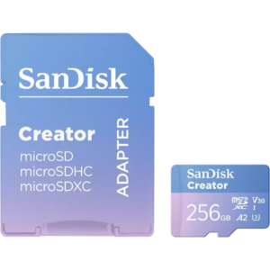 Карта памяти 256GB MicroSD SanDisk Creator + SD адаптер (SDSQXAV-256G-GN6MS)