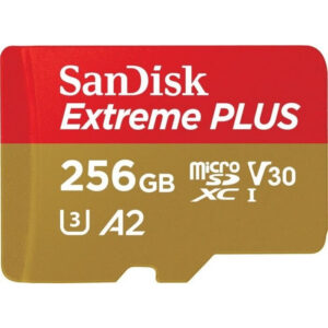 Карта памяти 256GB MicroSD SanDisk Extreme Plus + SD адаптер  (SDSQXBZ-256G-GN6MA)